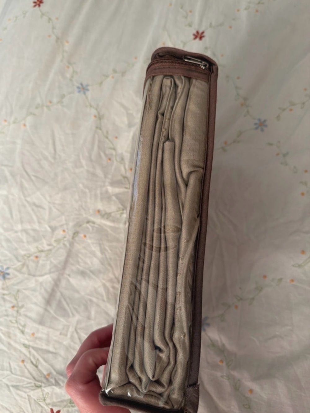 Bed Bath & Beyond Venice Grommet Curtain Panel in Taupe - Picture 3 of 4